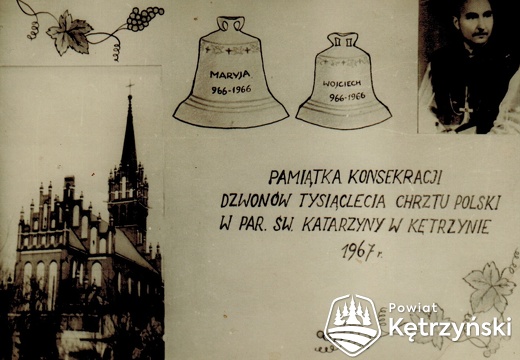 Okolicznościowa karta z okazji konsekracji dzwonów kościelnych