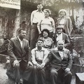 Gierłoż, grupa turystów w Wilczym Szańcu