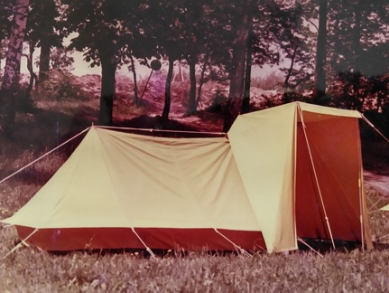 Reklama namiotu produkowanego przez ZPO „Warmia” – 1971r. 