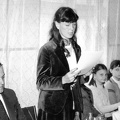 Srokowo, Janina Milewicz, prezes Zarządu Gminnej Spółdzielni odczytuje sprawozdania Zarządu - 1984r.