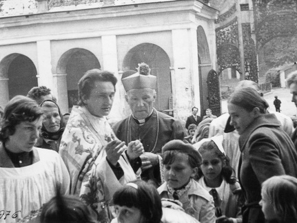 Święta Lipka, wizyta biskupa Jana Obłąka - 1976r.