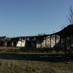 Korsze, rozbiórka lokomotywowni - 25.03.2007r. 