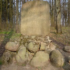Srokowo, ruiny pomnika przy wieży widokowej - 13.04.2009r.