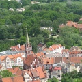 Fragment miasta z lotu ptaka z kościołem św. Katarzyny - 25.05.2009r.