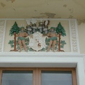 Drogosze, pamiątkowy relief z 1902r. z okazji prac remontowych pałacu - 2000r.
