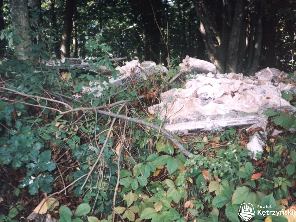 Górki, zniszczony teren cmentarza z okresu I wojny światowej, pierwsze oględziny - 20.09.2002r. 