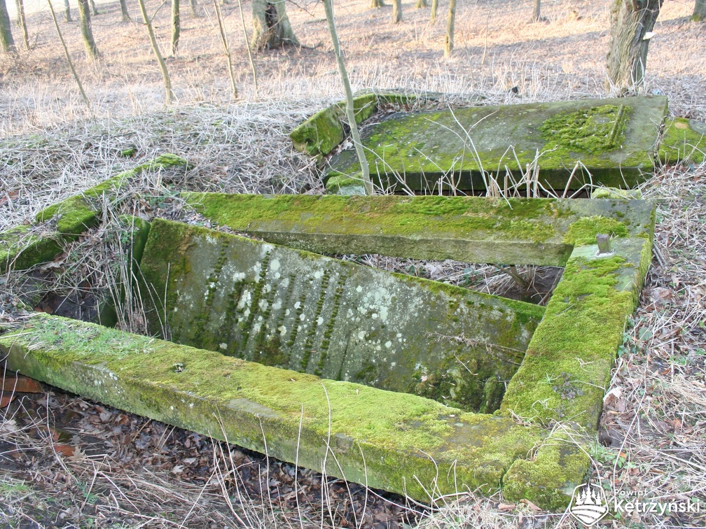 Tołkiny, zniszczone groby członków rodziny von Borcke na przykościelnym cmentarzu - 7.03.2007r.